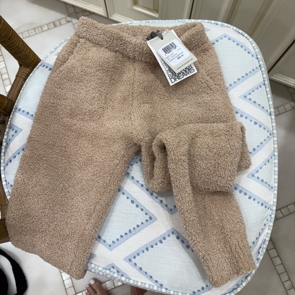 Barefoot Dreams Cozy Kids Tan Sweatpants